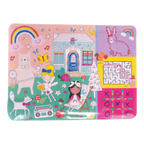 Tapete Reutilizable para Colorear – Hadas & Arcoíris
