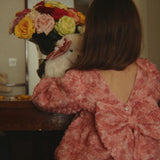 Ally Long Sleve Flower Dress - Veiled Rose